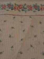 VINTAGE 1980'S STEVENS QUEEN PERCALE FLAT SHEET  ROSES picture