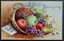 AS Thanksgiving - Ellen H Clapsaddle - Horn of Plenty  1910 PC2809 picture