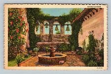 Mission San Juan Capistrano CA, Sacred Garden, California Vintage Postcard picture