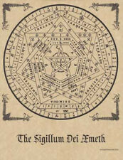 Sigillum Dei Aemeth Enochian Magick Sigil Parchment-Color Poster Print 8.5x11 picture