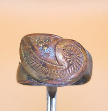EXTREMELY VERY-STUNNING AUTHENTIC RING RARE TYPE AMAZING BRONZE RING ROMAN-STYLE picture