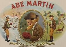 Antique 1900s Abe Martin Embossed Cigar Label, Famous Cartoon, Kin Hubbard picture