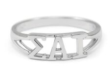 Sigma Alpha Iota Sterling Silver Ring with Greek Cut out Letters | New** picture