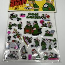Vintage 1983 Beetle Bailey Classic Army Cartoon Puffy Stickers New picture