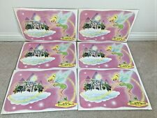 Lot of 6 Vintage Place Mats Disney Productions Tinker Bell 17x11.5 picture