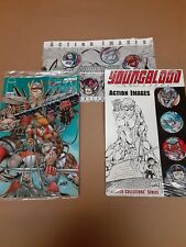 Youngblood Images Buttons Limited Collector’s Series & Bagged Comic Rob Liefeld  picture