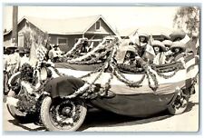 1922 Mexico America Patriotic Parade Car Pretty Women RPPC Photo Posted Postcard picture
