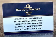 BAUME & MERCIER International Guarantee Card Vintage Blank Classima Hampton OEM/ picture