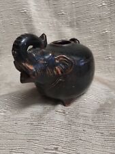  Antique Footed Ceramic  Elephant Asian Tea Pot, No Lid   picture