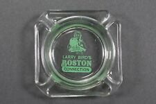 Vintage Larry Bird's Boston Connection Ashtray Clear Glass Small Square picture