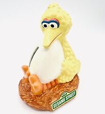 Sesame Street vintage 1978 Big Bird holding an egg coin bank with stopper picture