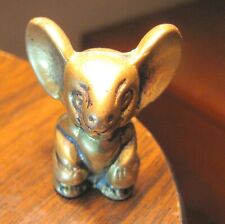   VINTAGE MINIATURE  1.5''  BRASS MOUSE heavy  big ears   picture