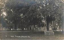 Vintage 1915 RPPC Postcard Hotel Grounds Altamonte Florida park bench real photo picture