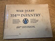 WW1 War Diary of 354th Infantry RARE  picture