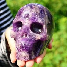 1.02kg Natural Dream Amethyst Skull Reiki Quartz Crystal Skull Hand Carved Decor picture