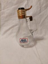 Budweiser Bud Light Beer Light Bulb Bottle Decanter 16 Oz picture