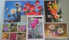 LOT 6 CPSM CPM FLOWER PATTERN PINK TULIP FLOWERS...  picture