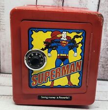 Schylling Superman Red Steel Safe with Alarm 2001 DC Comics picture