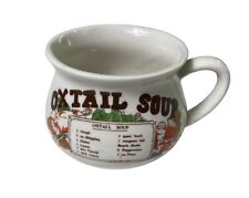 Oxtail Soup Recipe Cup - 3.5 Inches Tall - Vtg Mug Bowl Kitsch Retro, Soup Mug picture