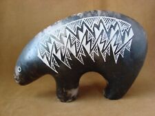 Acoma Indian Pottery Horse Hair Bear Friendship Sculpture by Louis picture