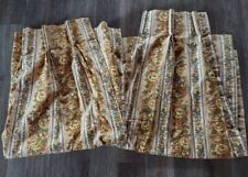 Vintage Mid Century Modern floral 2 Panels Curtains Drapes Funky Retro 22