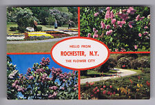 Hello From Rochester, NY, Flower City, 4 Lovely Views - Plastichrome Postcard picture