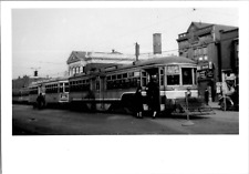 Passengers Board Cleveland Railway Kuhlman Streetcar Trolley 1940s Vintage Photo picture