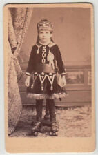 FANCY DRESSED AWARD WINNING CHILD ROLLER SKATER ~ c. - 1870 picture
