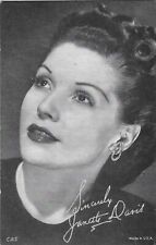 EXHIBIT CO. ARCADE ACTOR CARD 1950's JANETTE DAVIS RARE, POPULAR CARD picture