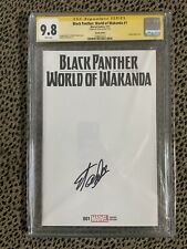SS CGC 9.8 BLACK PANTHER WAKANDA #1 SIGNED STAN LEE BLANK SKETCH VARIANT 2017 picture