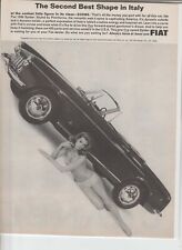 Original 1965 Fiat 1500 Spider Magazine Ad 