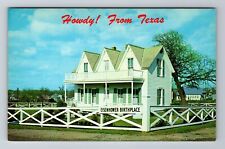 Denison TX-Texas, Birthplace Dwight David Eisenhower, Antique, Vintage Postcard picture