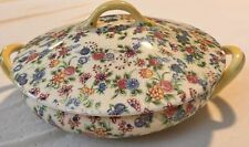 Vintage Floral Chintz Covered Serving Dish Made In Japan picture
