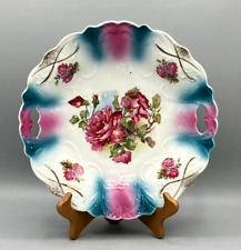 1898-1918 Antique PS Germany Sorau Porcelain Serving Dish Shallow Bowl 10.5