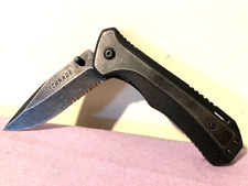 Schrade SCH501S Combo Blade Clip Point Liner Lock Stainless Folding Knife--Great picture