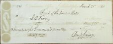 Philadelphia, PA 1840 Check, City Treasurer, Bank of the United States, Girard picture