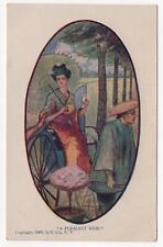 1905 artist F Earl Christy 506 - A Pleasant Ride - Japan Geisha Rickshaw Parasol picture