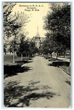 1912 Entrance To NDAC Grounds Building Fargo Dakota ND Wolverton MN Postcard picture