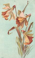 Vintage Postcard 1907 Portrait Beautiful Flowers Blooms Floral Artwork Painting picture