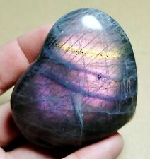 Polished Nice Rainbow purple Flash Labradorite Spectrolite Heart Reiki Stone picture
