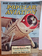 Vintage January 1940 Popular Aviation Magazine picture