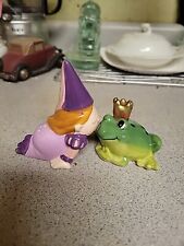 Princess Kissing Frog Ceramic S & P Shakers Hand Painted Very Small Chip On Foot picture