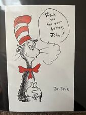 DR SEUSS SIGNED HANDWRITTEN LETTER CAT IN THE HAT AUTOGRAPH THEODOR SEUSS GEISEL picture