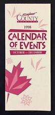 1998 Saginaw County Michigan Events Calendar Vintage Travel Brochure Map MI picture