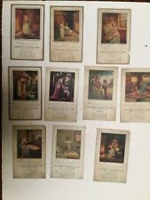Collection (ten cards) of 1912 calendar postcards with 1 cent Washington stamps picture