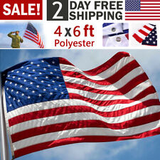 4x6 FT American Flag Nylon With Metal Buckle Outdoor US USA Flag Fade Resistant  picture