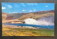 Southwest Idaho ID Postcard Boise River Lucky Peak Dam Vgt Posted 1956 picture