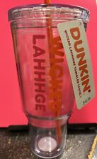 Dunkin Donuts Wicked Lahhhge Tumbler ~ Orange / Pink ~ 40 oz ~  NEW picture