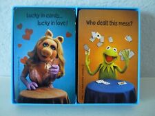 Vtg 1980 Hallmark MUPPETS Bridge Card Double Deck w/Box Kermit & Miss Piggy picture