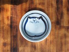 Vintage, Cute Cat Plate White & Blue picture